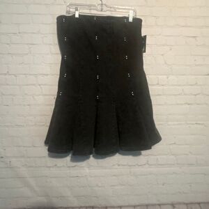 Wild Fable Black Wash Denim Skirt – Size Large 🖤✨